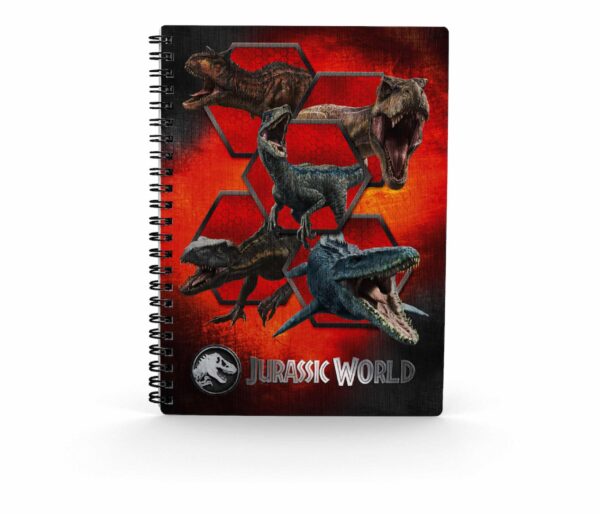 Libreta efecto 3d carnivorous jurassic world