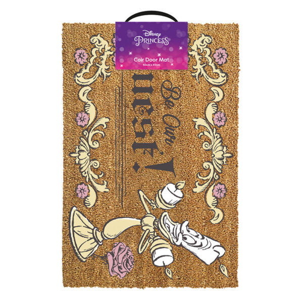 Felpudo pyramid la bella y la bestia be our guest