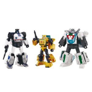 Figura hasbro transformers takara tomy dramatic capture series cybertron chase bumblebee jazz wheeljack
