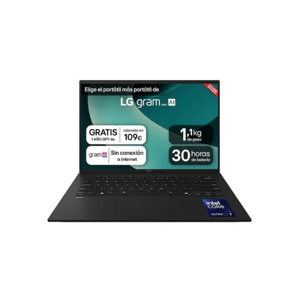 Portatil lg 14z90t - g u7 - 255h -  32gb -  ssd 2tb -  14 pulgadas -  w11h