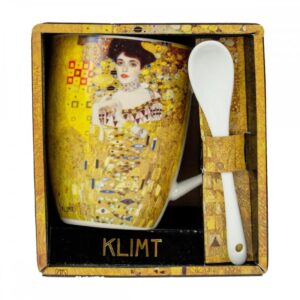 Taza con cuchara enesco el retrato de adele gustav klimt