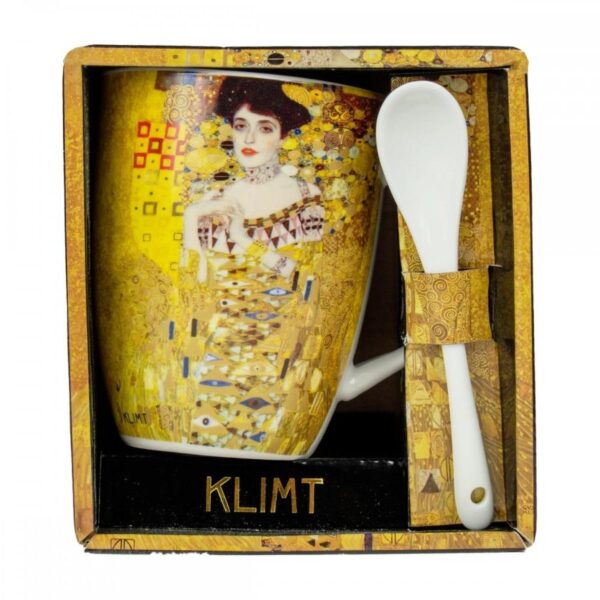 Taza con cuchara enesco el retrato de adele gustav klimt